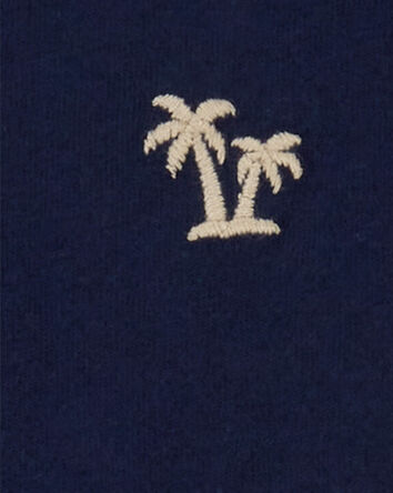 Barboteuse en coton à motif de palmier, 