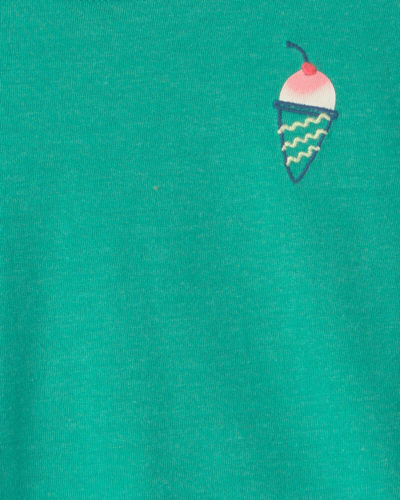 B&eacute;b&eacute; fille - T-shirt &agrave; imprim&eacute; cr&egrave;me glac&eacute;e - Vert, image 3 sur 4 diapositives
