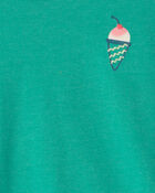 B&eacute;b&eacute; fille - T-shirt &agrave; imprim&eacute; cr&egrave;me glac&eacute;e - Vert, image 3 sur 4 diapositives