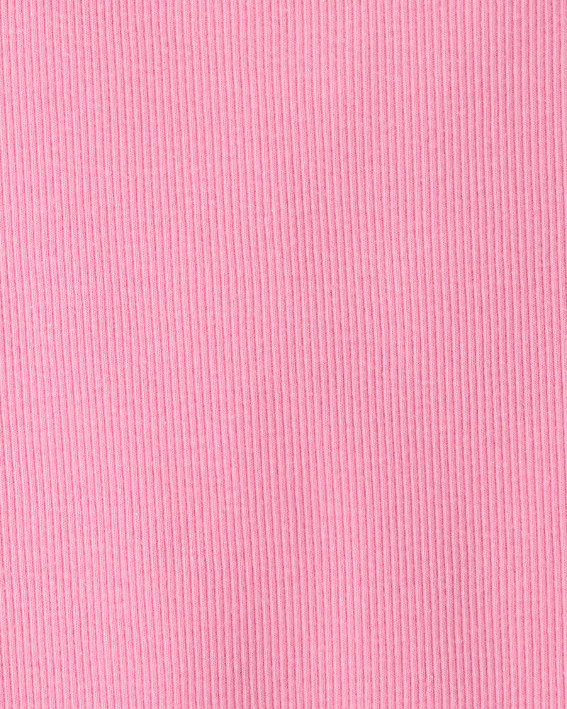 Girls Rib Top - Pink, image 2 of 3 slides
