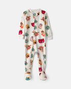 Baby Boy 1-Piece Pixar 2-Way Zip DreamPlush Snug Fit Footed Pyjama - Cream, image 1 of 5 slides