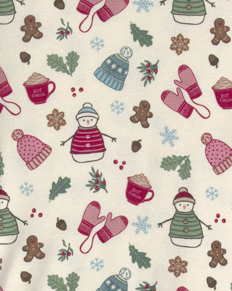 Filles - Pyjama 2 pi&egrave;ces en coton biologique au motif D&eacute;cor hivernal, image 3 sur 3 diapositives