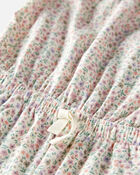 Enfant en bas âge Combinaison en coton biologique à motifs de fleurs, image 2 sur 4 diapositives