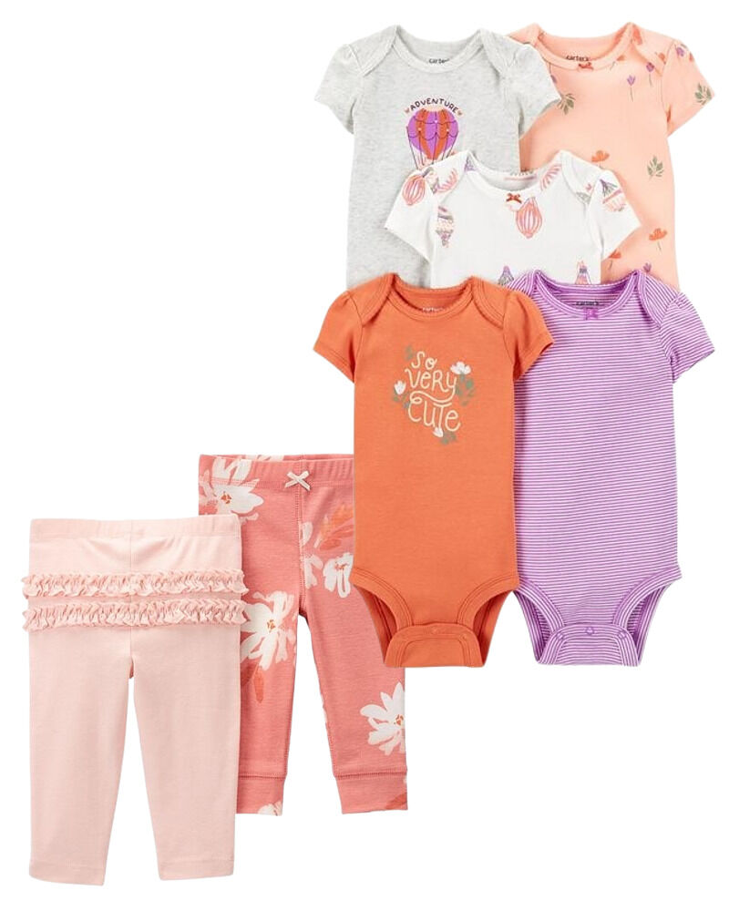 Multi 7Pack Bodysuits & Pants Set