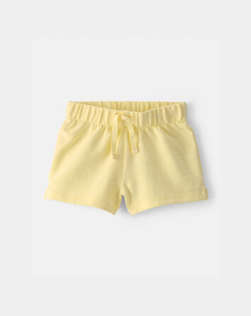 Baby Girl French Terry Shorts - Yellow, 
