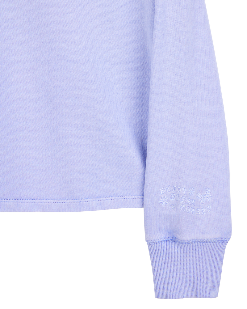 Kid Butterfly-Print French Terry Pullover - Purple, image 2 of 5 slides