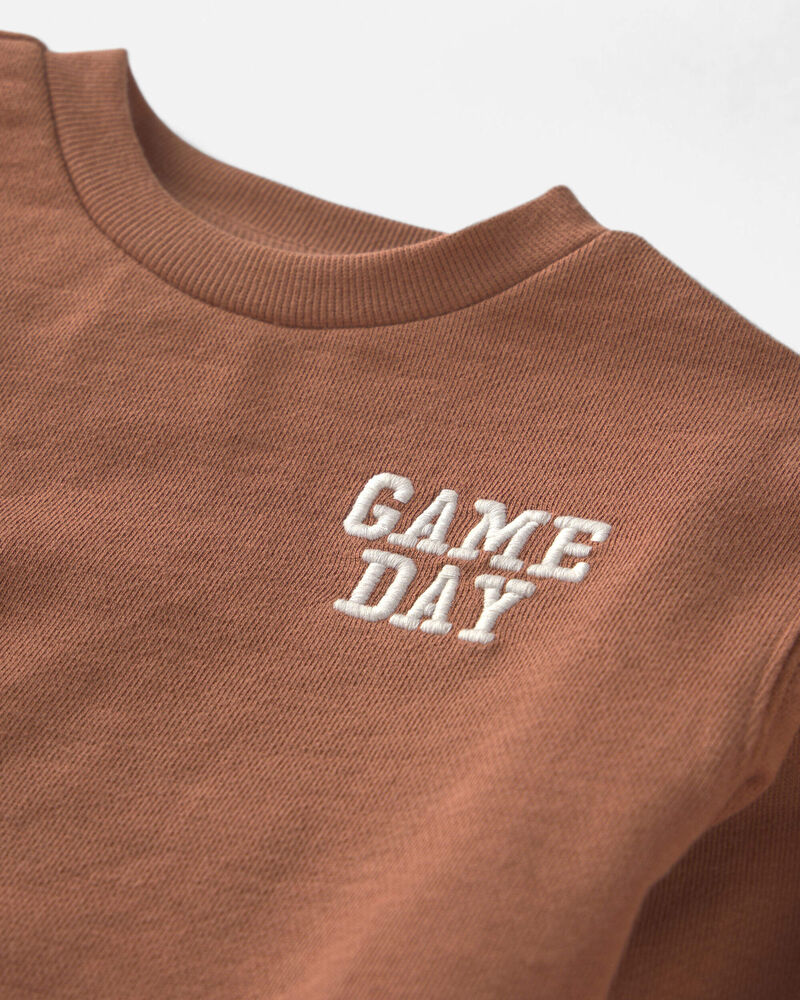 Toddler Organic Cotton 'Game Day' French Terry Sweatshirt, image 3 of 5 slides
