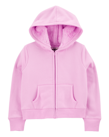 Kid Fleece-Lined Zip-Up Jacket - Pink, 