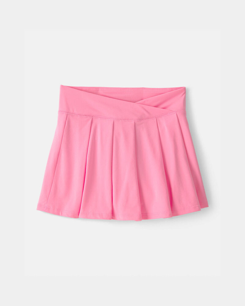 Filles - Jupe-short de sport &agrave; plis - Rose, image 1 sur 3 diapositives