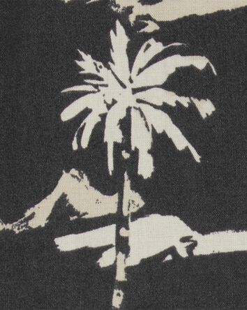 Kid Short-Sleeve Tropical Button-Front Shirt, 
