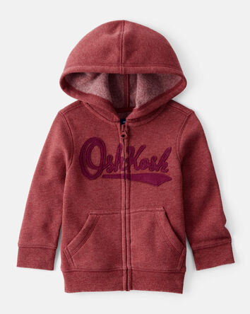 Baby Boy Kid OshKosh Logo Zip Jacket - Red, 