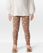 Toddler Girl Floral Stretch Leggings - Brown, image 1 of 7 slides