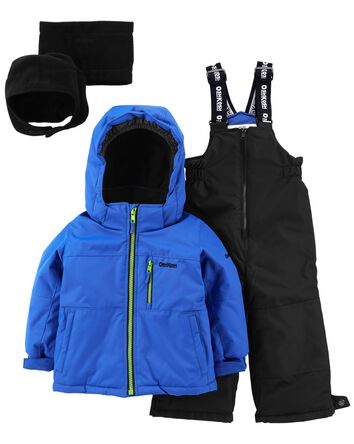 Baby 2-Piece Snowsuit With Bonus Hat And Neck Warmer, 