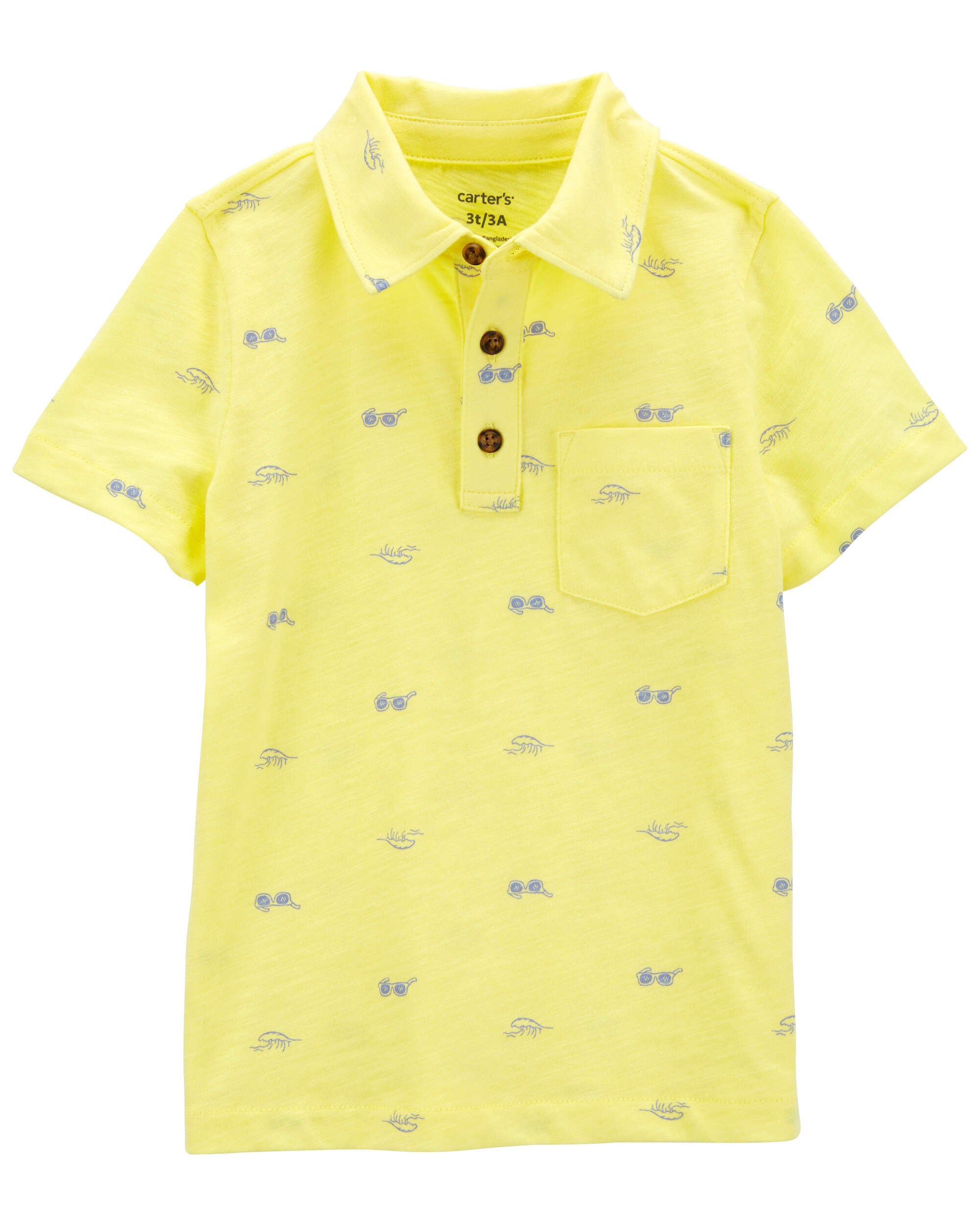 Baby yellow polo shirt new arrivals