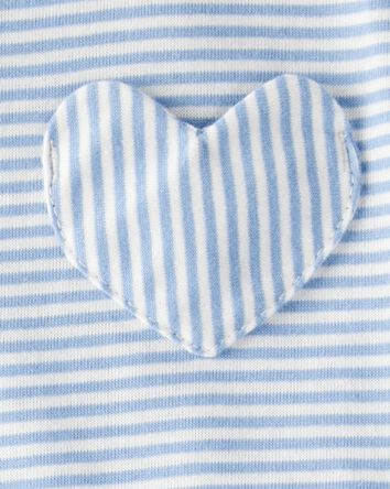 B&eacute;b&eacute; fille - Ensemble pantalon et cache-couche &agrave; rayures - Bleu, 