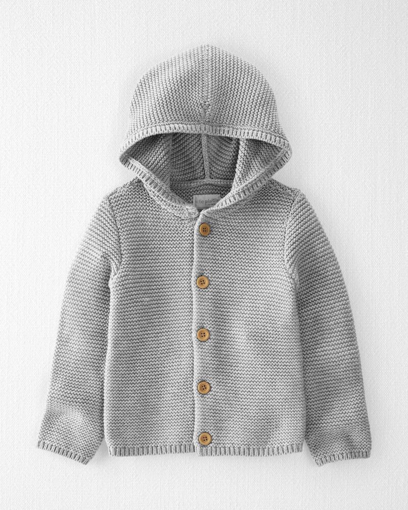 Toddler Organic Signature Stitch Cardigan, image 1 of 3 slides