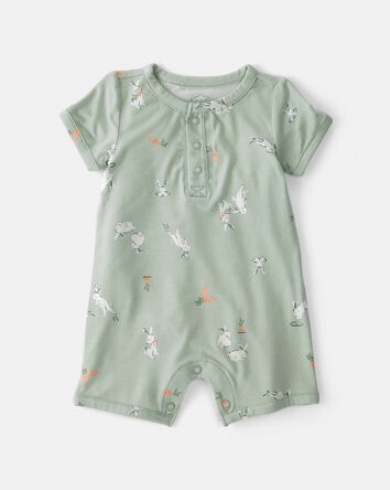 Baby Bunny Short-Sleeve Romper - Green, 