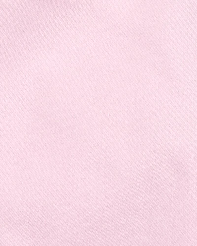 Bébé Pantalon tissé à ourlets brodés - Rose, image 3 sur 5 diapositives