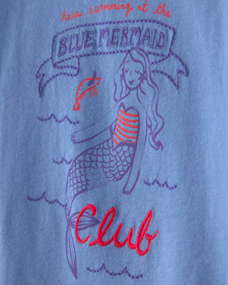 Baby Girl Mermaid Top - Blue, image 2 of 4 slides