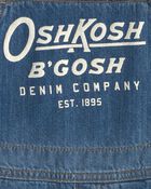 Toddler Logo Denim Overalls - Dark Wash, image 3 of 4 slides