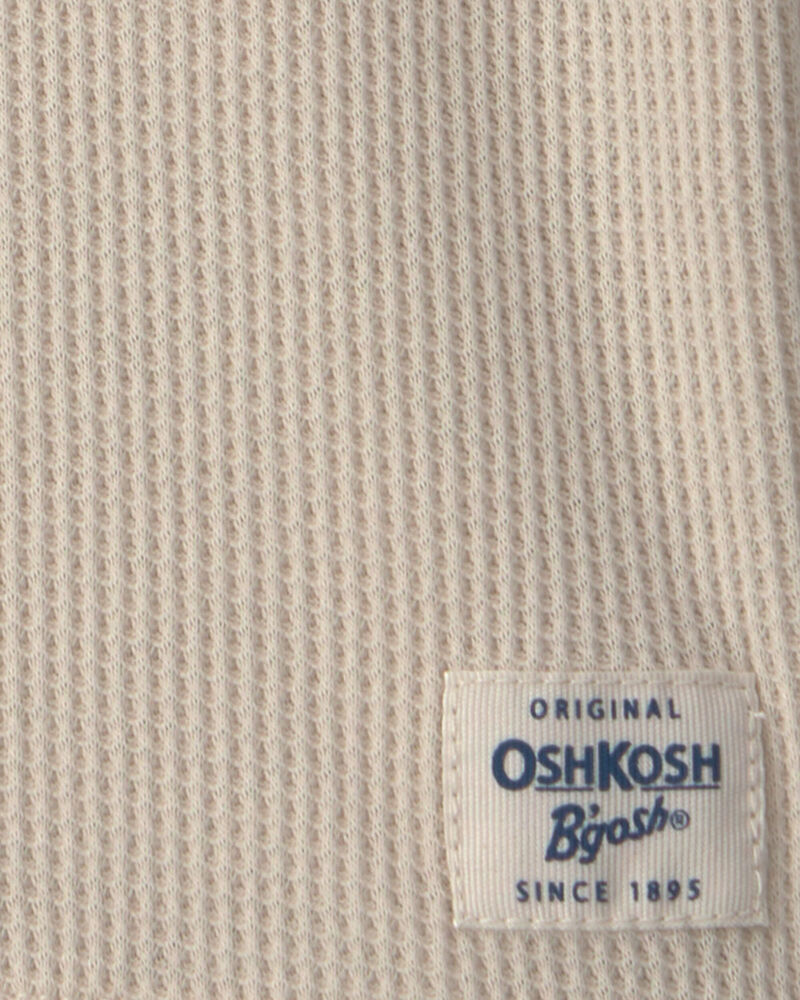 T-shirt henley manches longues isotherme - Beige, image 2 sur 2 diapositives