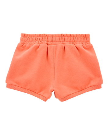 Baby Pull-On French Terry Shorts - Orange, 