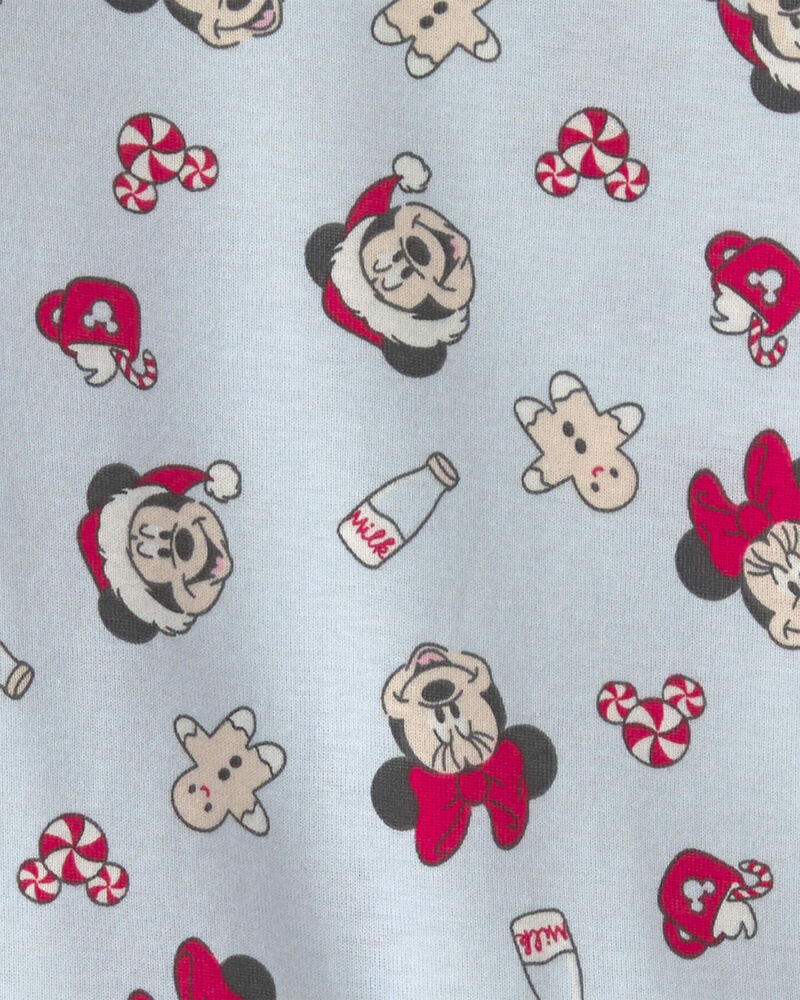 Tout-petit - Pyjama ajust&eacute; 2 pi&egrave;ces en 100 % coton &agrave; motif Disney Mickey Mouse de No&euml;l - Bleu, image 2 sur 2 diapositives