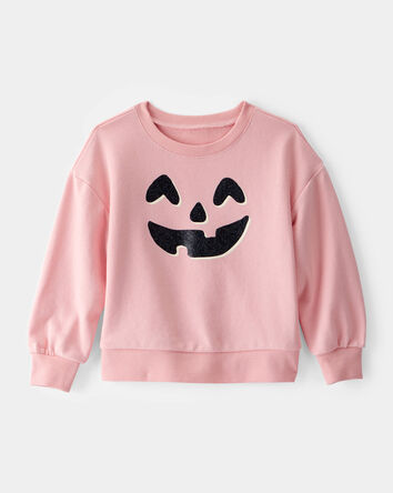 Toddler Halloween Pumpkin Crew Neck Sweatshirt, 