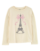 Filles - T-shirt &agrave; manches longues imprim&eacute; Paris, image 1 sur 2 diapositives