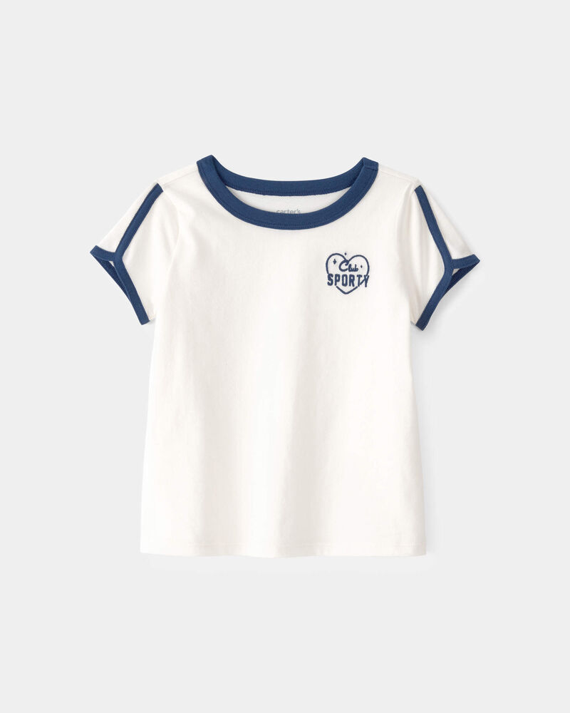 Tout-petit fille - Haut &laquo;Club Sporty&raquo; - Ivoire, image 1 sur 3 diapositives
