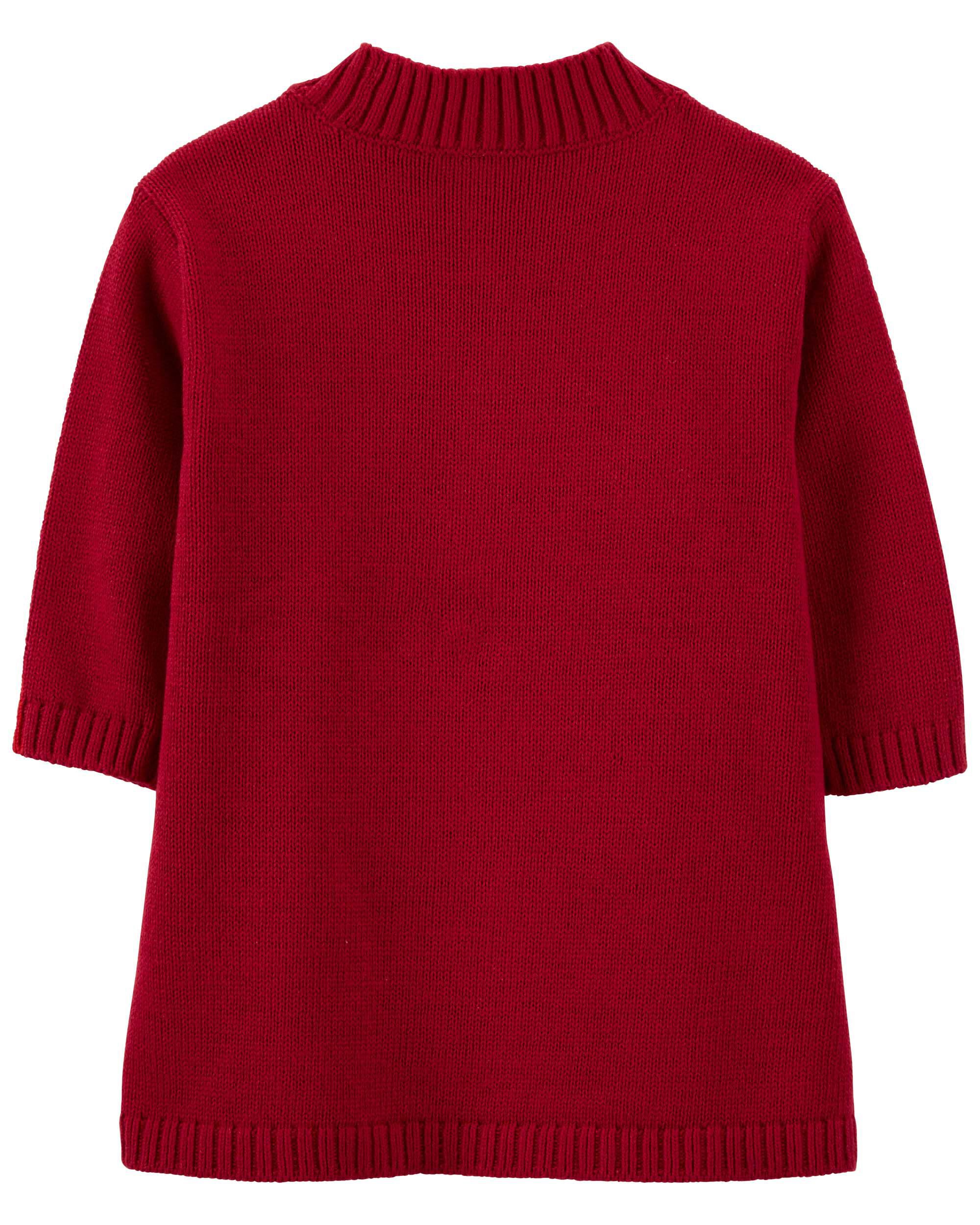 Red Cable Knit Sweater Dress Carter s Oshkosh Canada