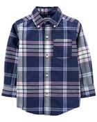 Baby Blue Plaid Button Down, image 1 of 2 slides