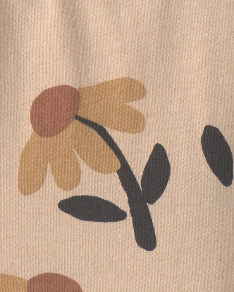 Toddler Girl Floral Long-Sleeve Dress - Tan, image 3 of 4 slides