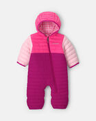 B&eacute;b&eacute; fille - Combinaison d&rsquo;hiver r&eacute;versible Columbia Powder Lite&trade; II - Rose, image 1 sur 5 diapositives