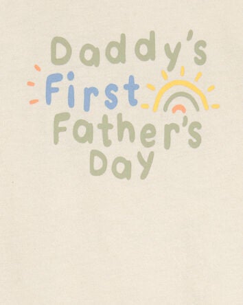Baby 1st Father's Day Short-Sleeve Bodysuit, 