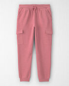 Girls Organic Cotton French Terry Cargo Pants, image 1 of 5 slides