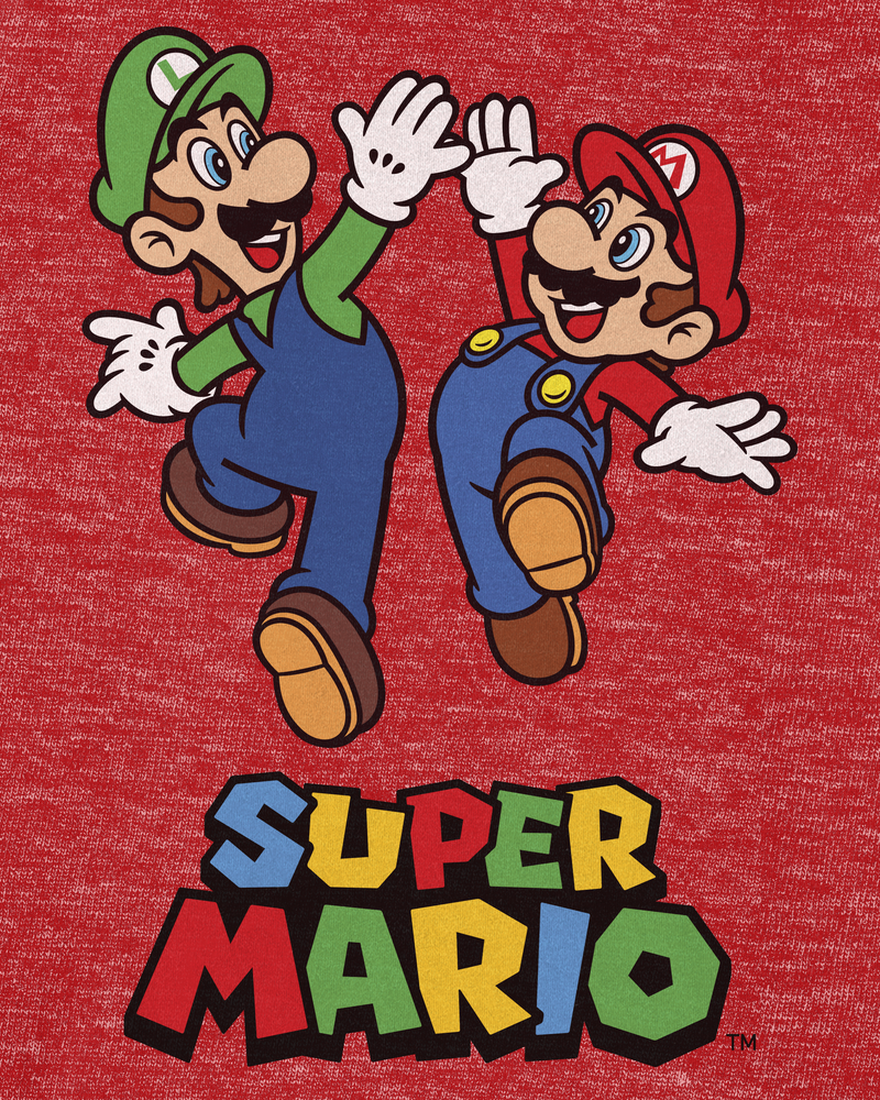 Boys Super Mario&trade; Short-Sleeve Graphic Tee - Red, image 2 of 2 slides