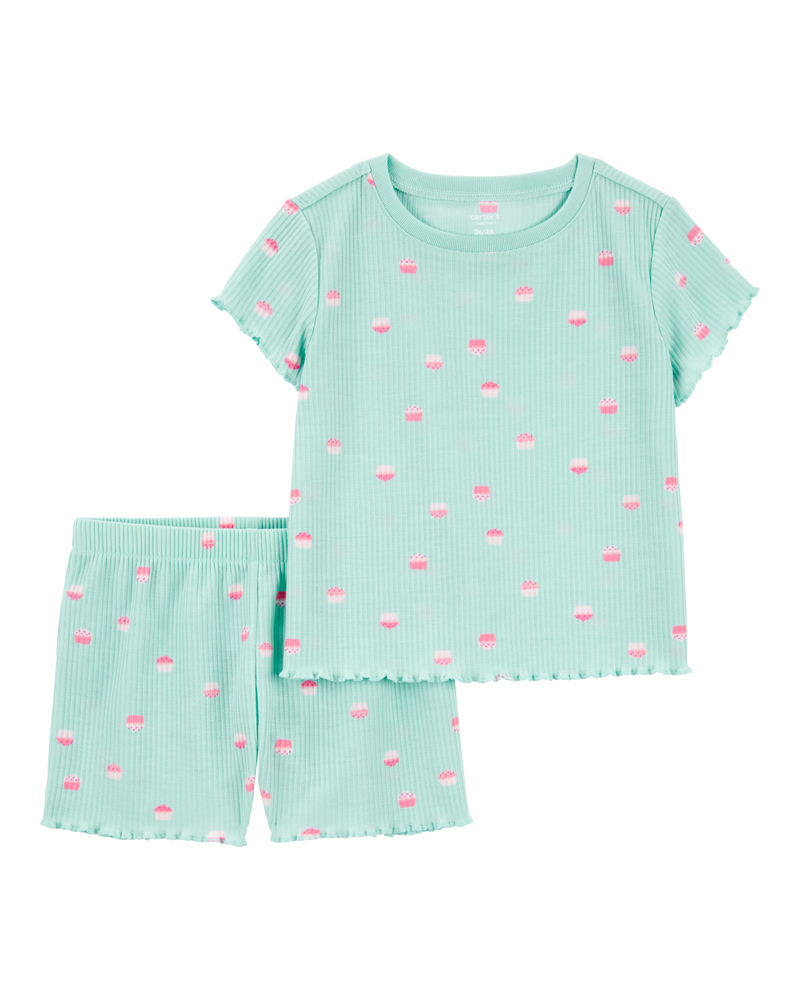 Toddler 2-Piece Cupcake Loose Fit Pyjamas, image 1 of 3 slides