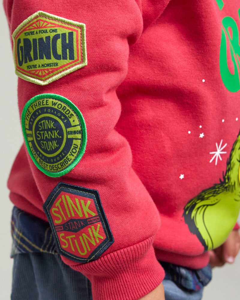 Toddler Christmas Dr. Seuss™ The Grinch Pullover Sweatshirt - Red, image 3 of 6 slides