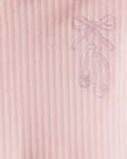Toddler 2-Piece Ballerina Hoodie & Pant Set - Pink, image 4 of 5 slides