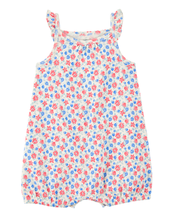 Bébé Barboteuse en coton à fleurs, 