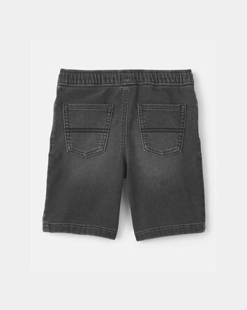Boys Denim Drawstring Shorts - Black, 