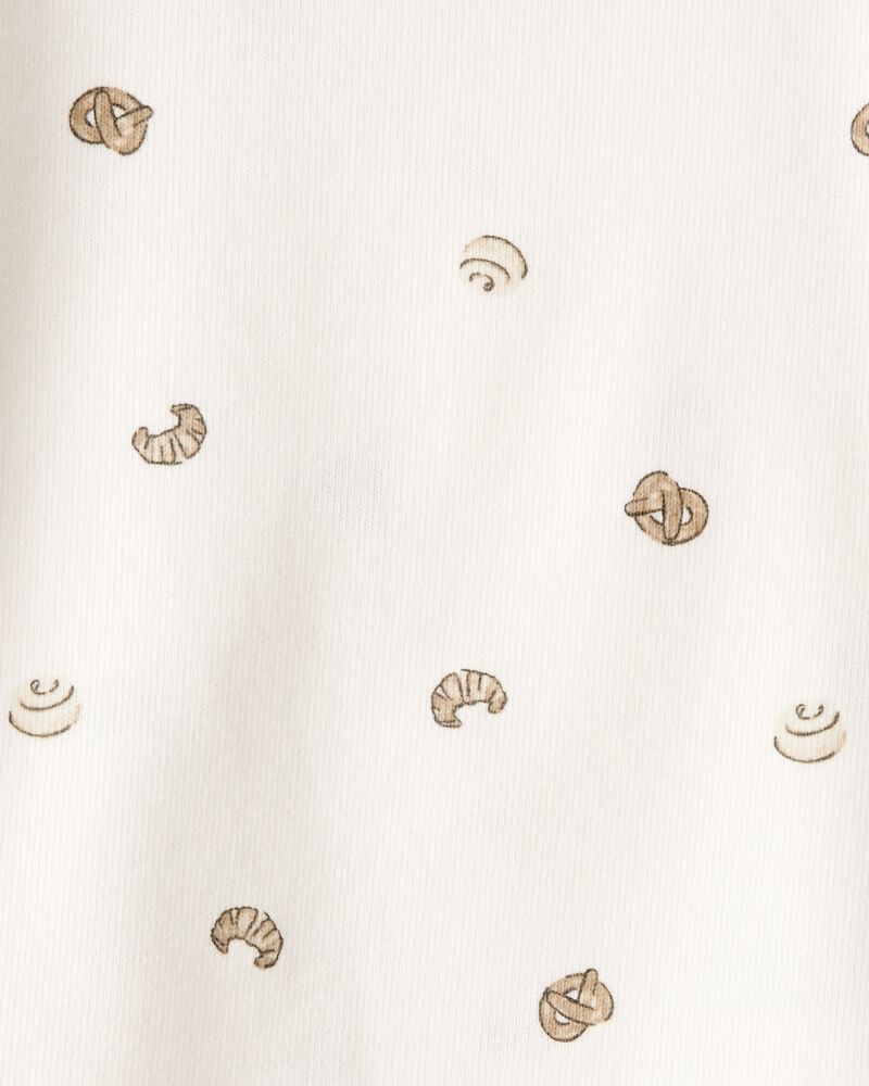 Baby Boy Pastry Print Long-Sleeve Tee - Cream, image 2 of 3 slides