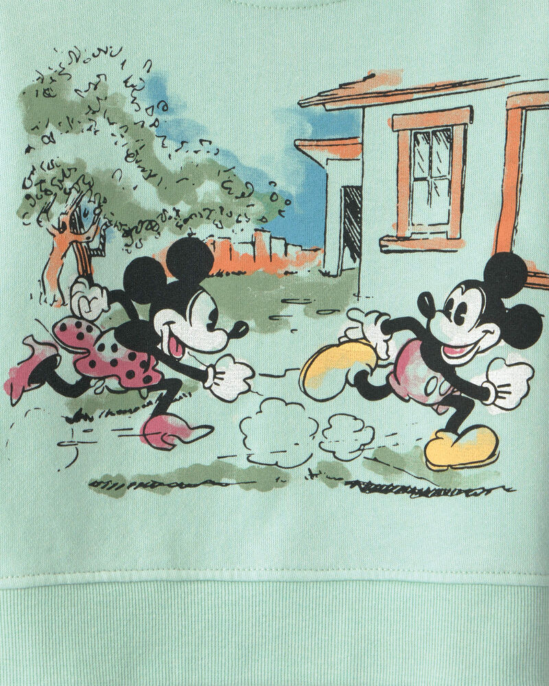 Toddler Girl Disney&copy; Mickey Mouse French Terry Pullover Sweatshirt - Green, image 4 of 4 slides