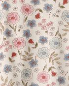 Toddler Girl Floral Print Long Sleeve Top - White, image 2 of 3 slides