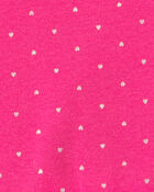 Baby Girl 3-Piece Heart Bodysuit & Pant Set - Pink/Ivory, image 2 of 5 slides