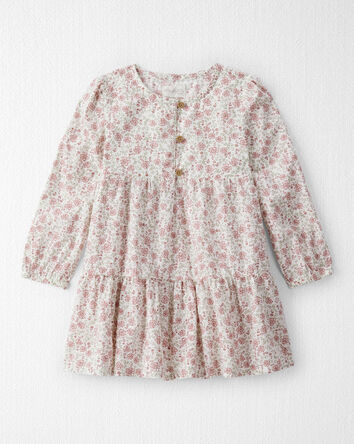 Toddler Girl Organic Cotton Dress in Prairie Blossom Print, 