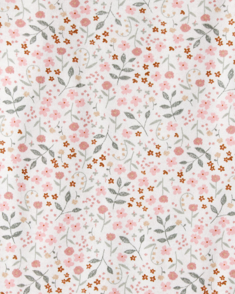 Baby Girl 5-Pack Train Floral Multipack Bodysuits - Green/Pink, image 3 of 7 slides