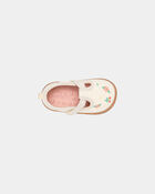Baby Girl Every Step&reg; First Walker Floral Casual Shoes - Khaki, image 4 of 6 slides