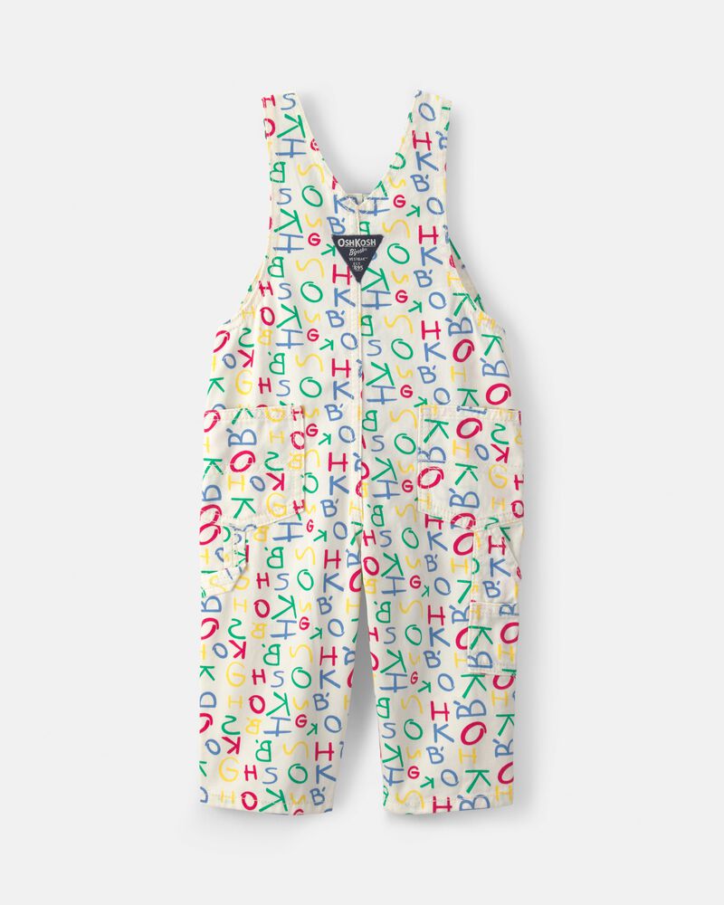 Baby Alphabet Overalls - White, image 2 of 4 slides